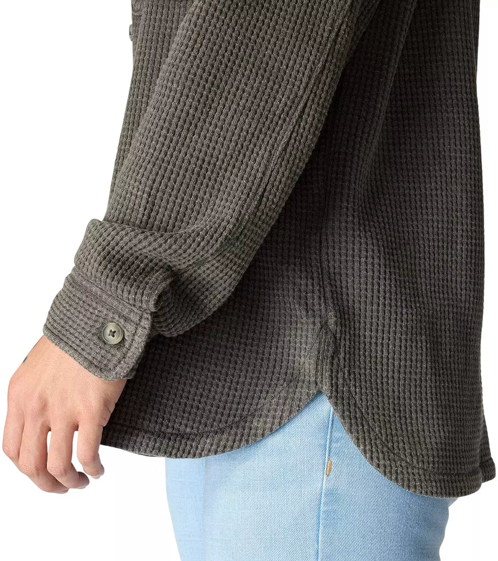 Women's Oversized-Fit Heavyweight Waffle Knit Shirt #107134