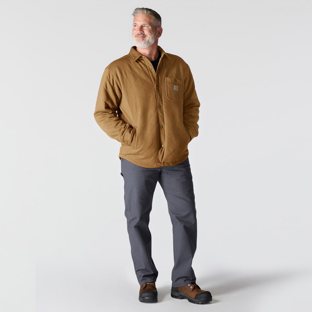 Rain Defender® Loose Fit Heavyweight Quilted Snap Front Shirt Jac - 107270