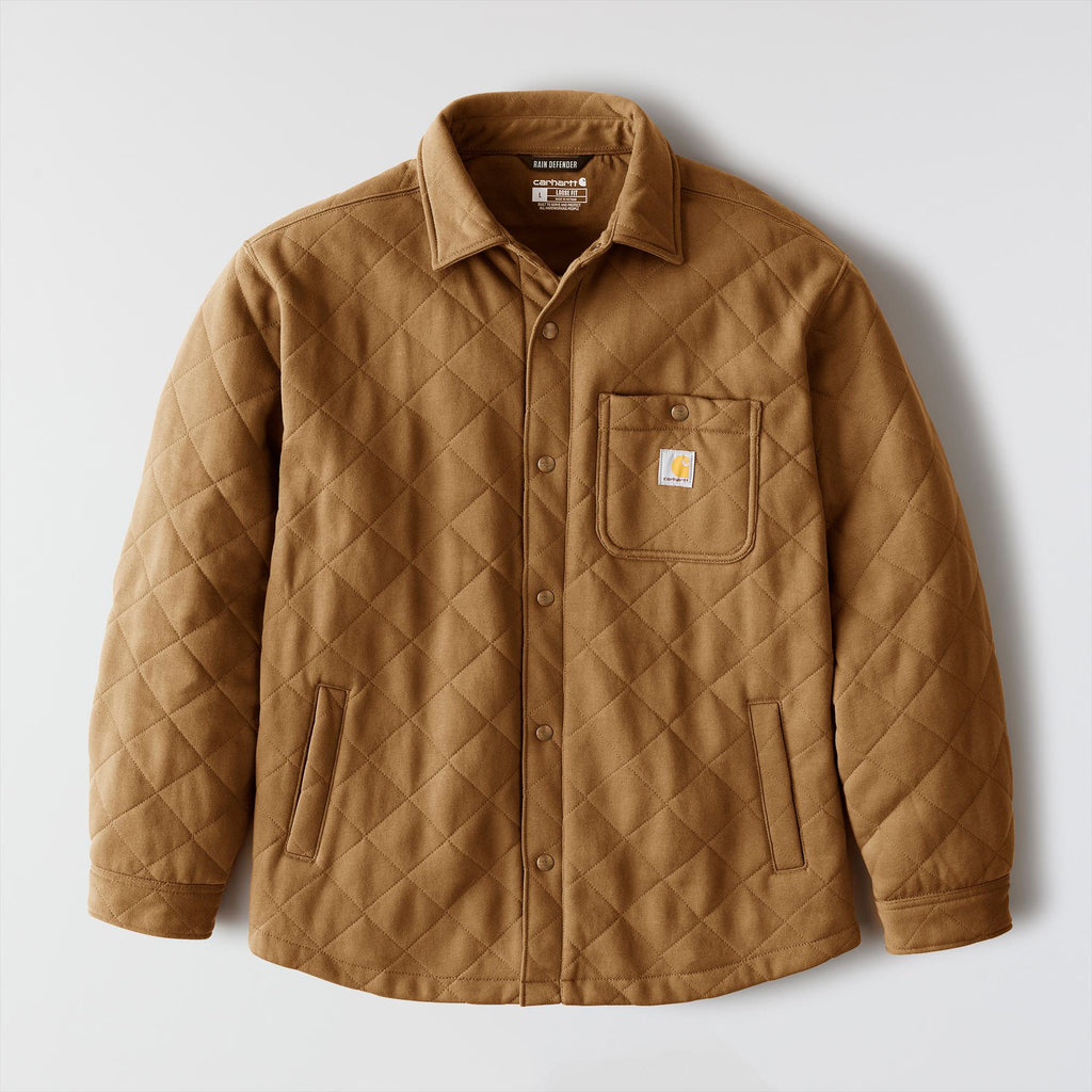 Rain Defender® Loose Fit Heavyweight Quilted Snap Front Shirt Jac - 107270