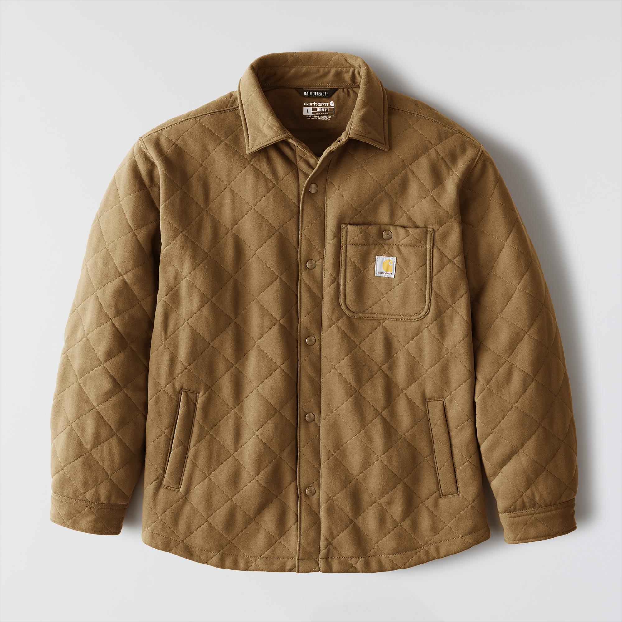 Rain Defender® Loose Fit Heavyweight Quilted Snap Front Shirt Jac - 107270