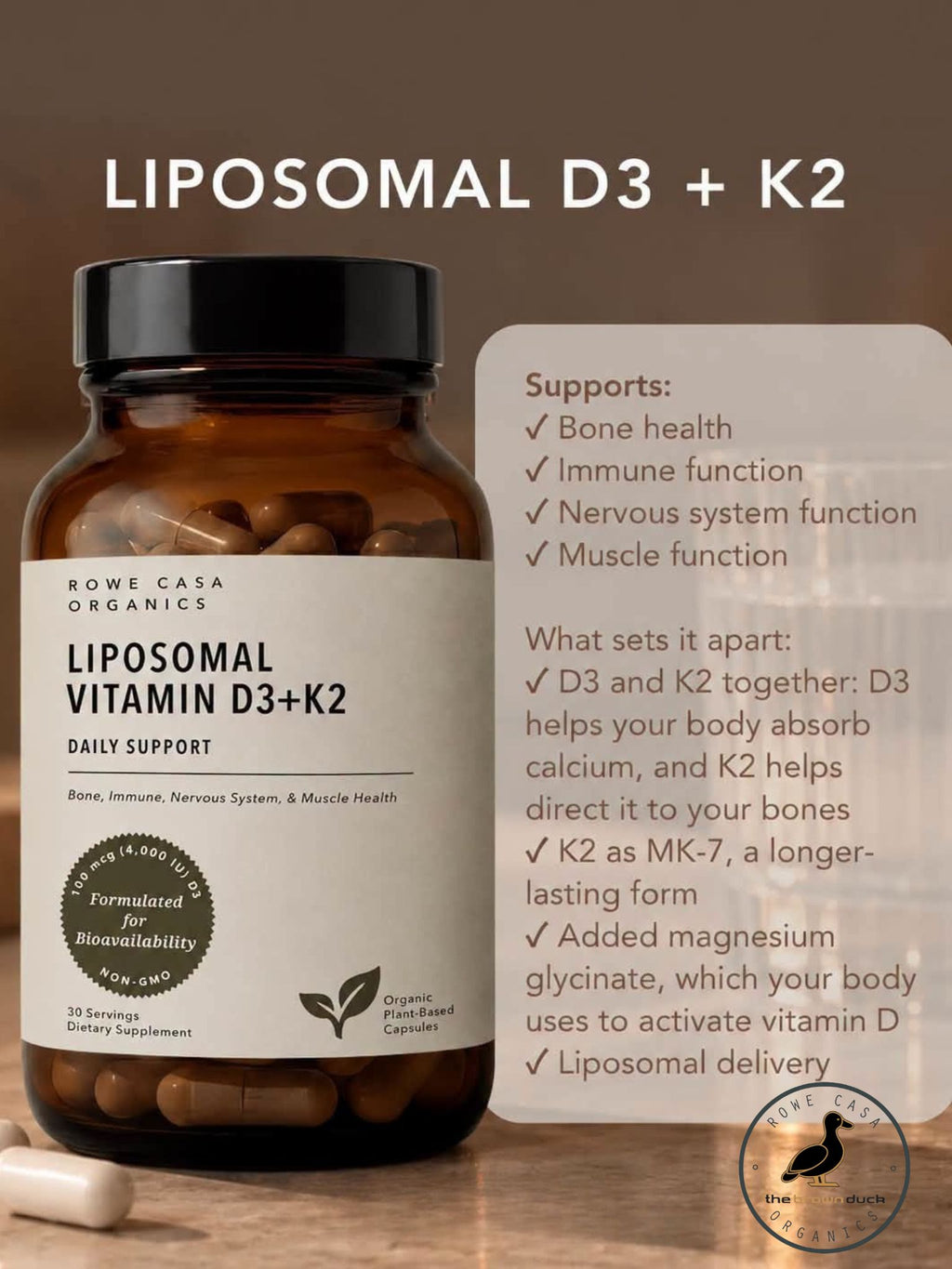 Liposomal Vitamin D3 + K2