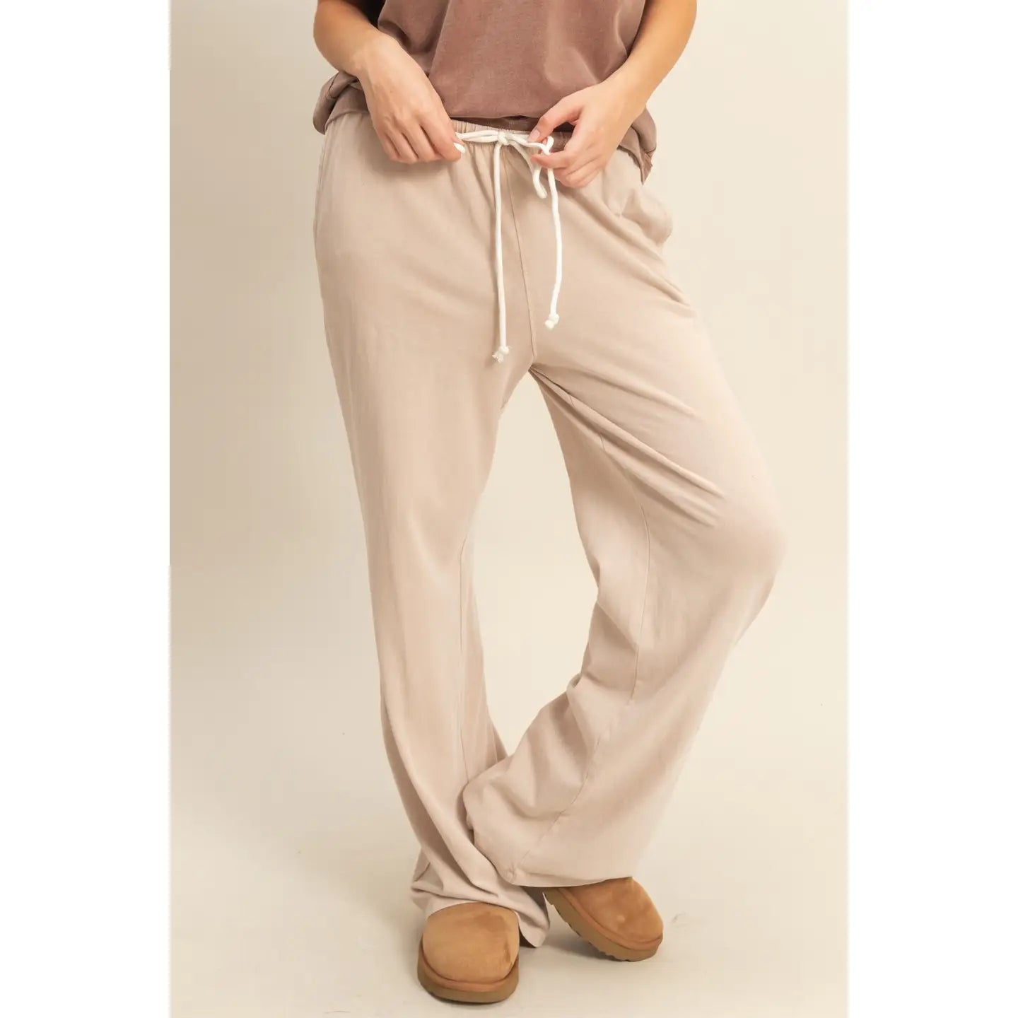 Mineral Washed Drawstring Relaxed Pants