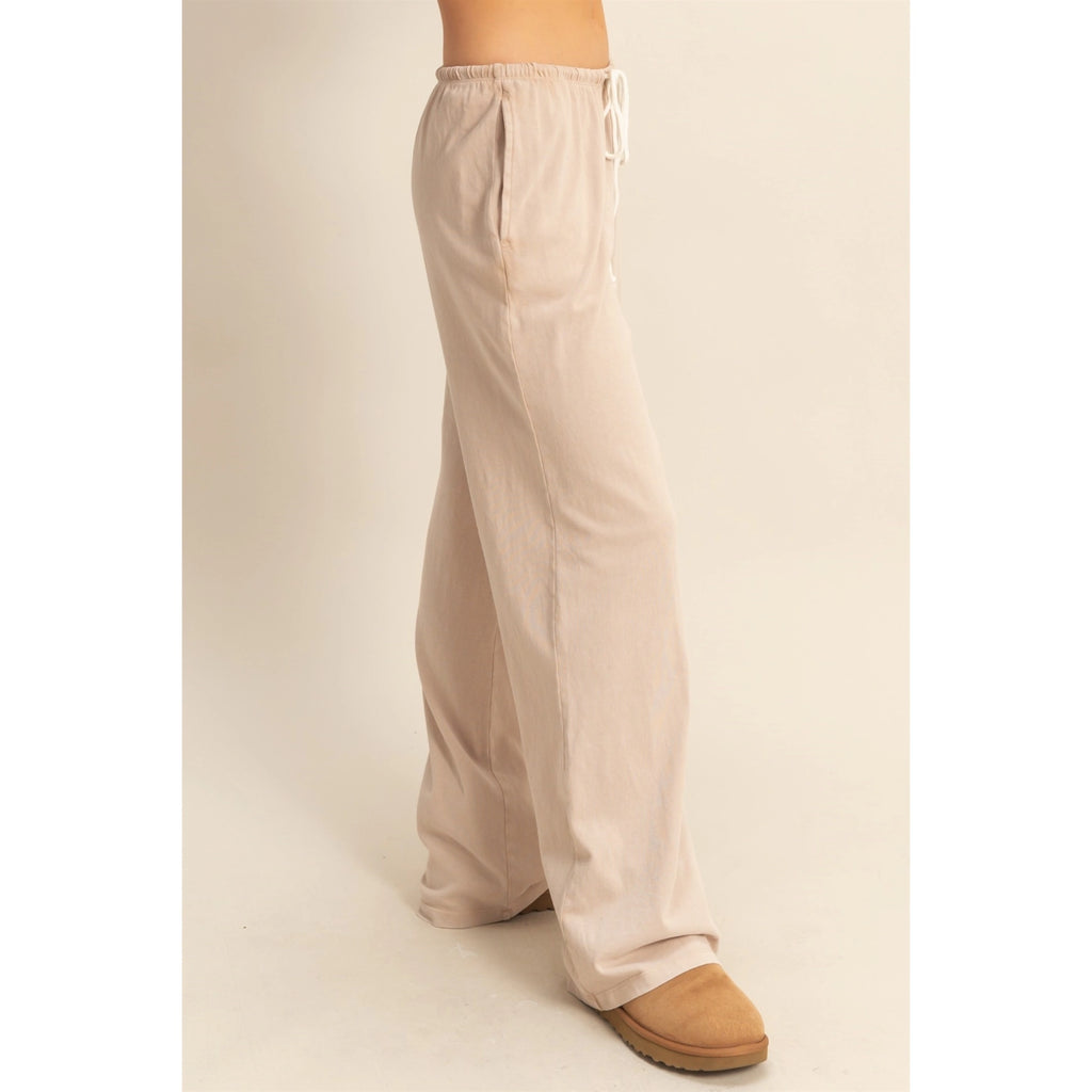 Mineral Washed Drawstring Relaxed Pants