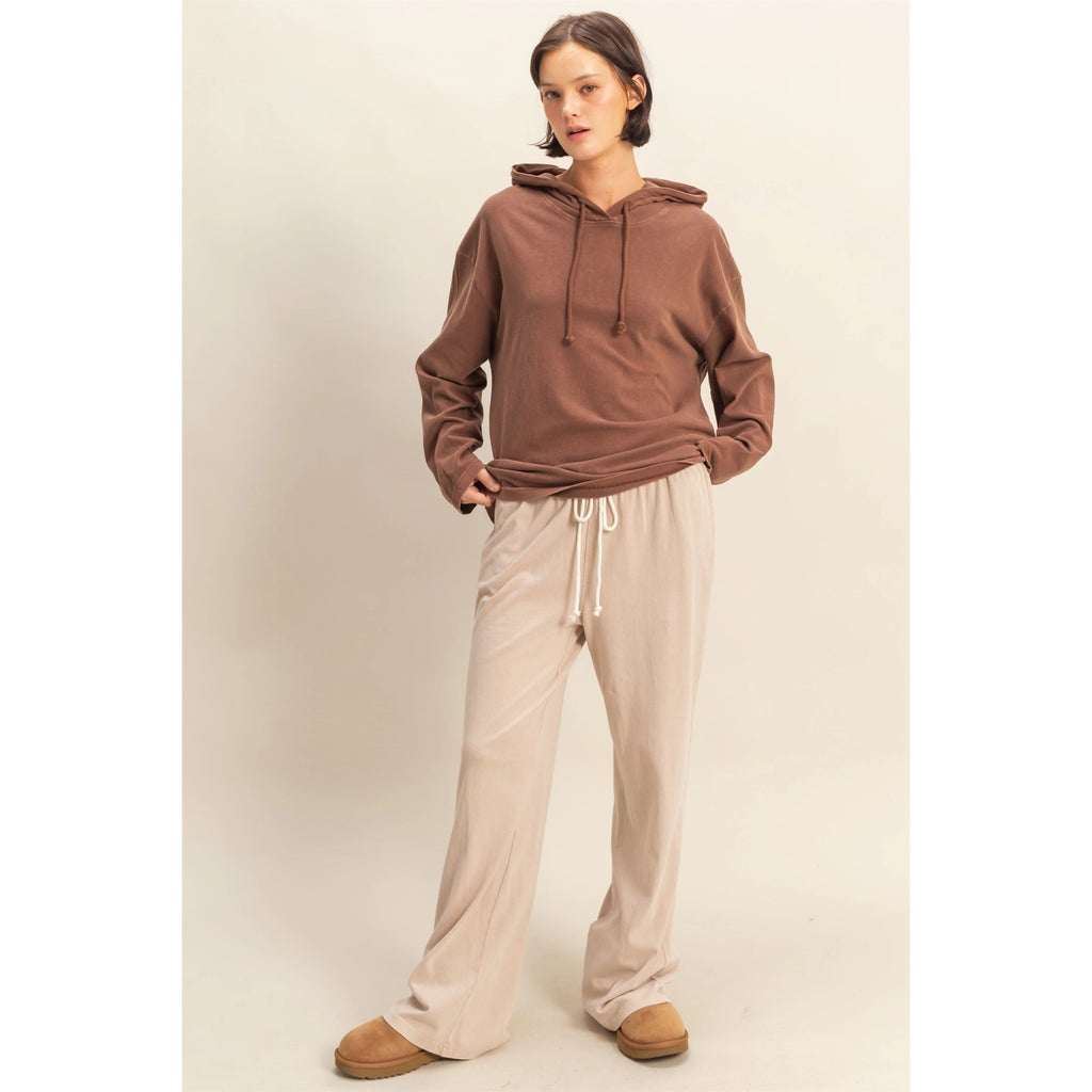 Mineral Washed Drawstring Relaxed Pants