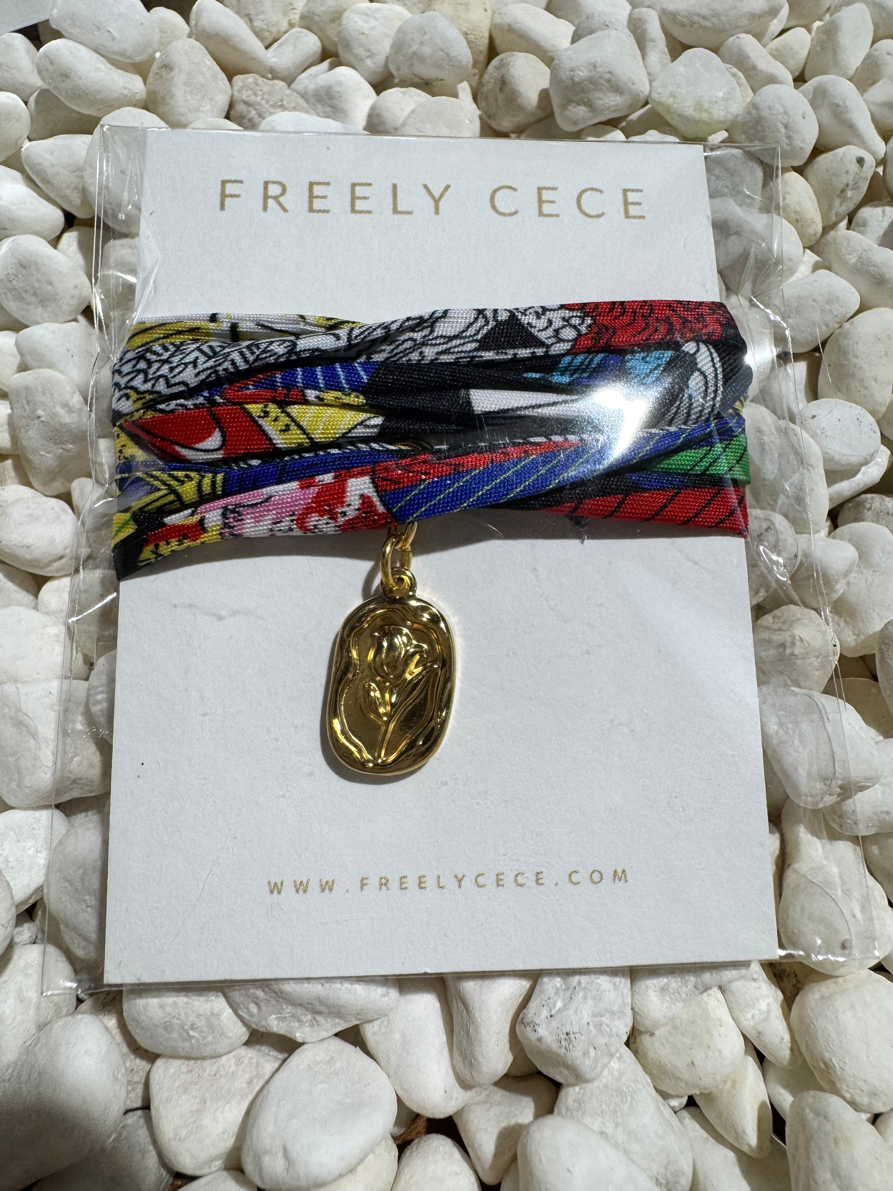 Multicolor Summer Silk Cord Charm Wrap Necklace Bracelet