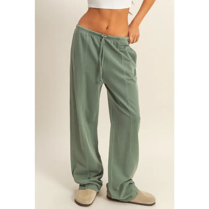 Straight Cut Drawstring Pant