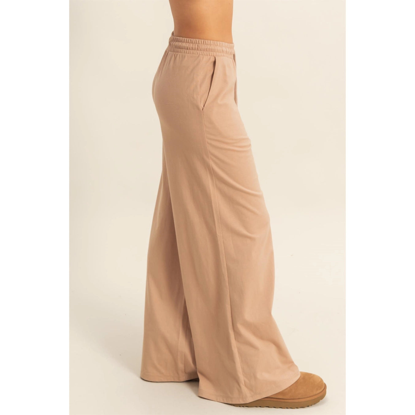Trendy Cotton Wide Leg Pants