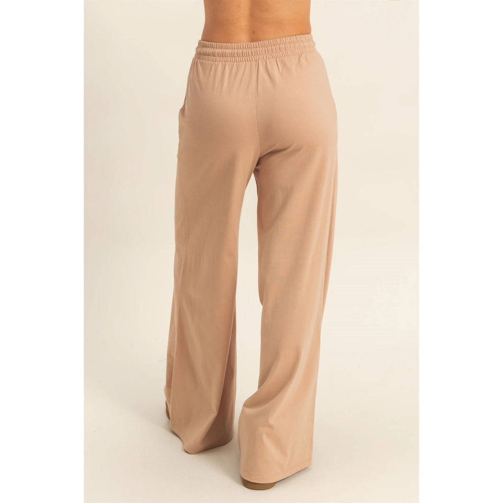Trendy Cotton Wide Leg Pants