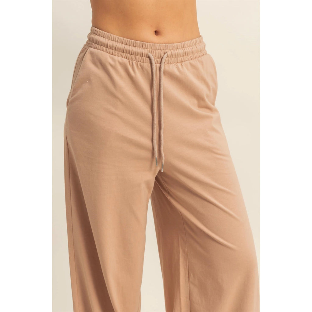 Trendy Cotton Wide Leg Pants