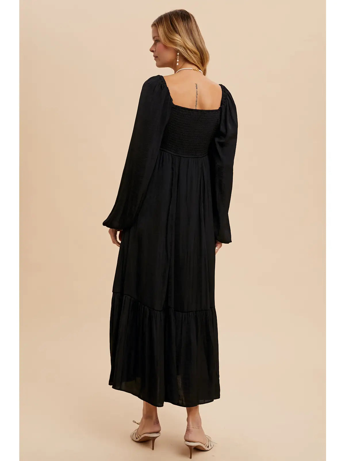 Satin Bow Maxi Dress