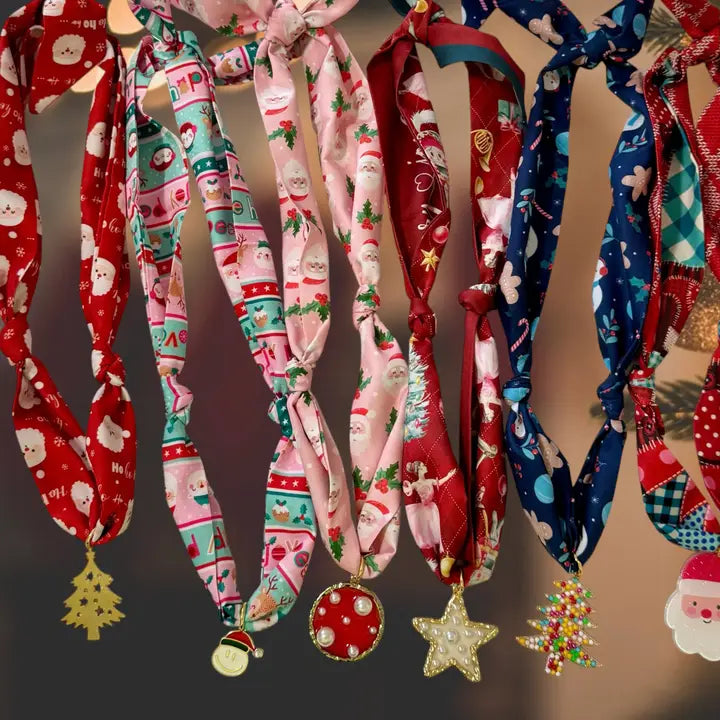 Trendy Christmas Scarf Charm Necklace