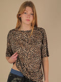 Oversized Leopard Printed Knit Top